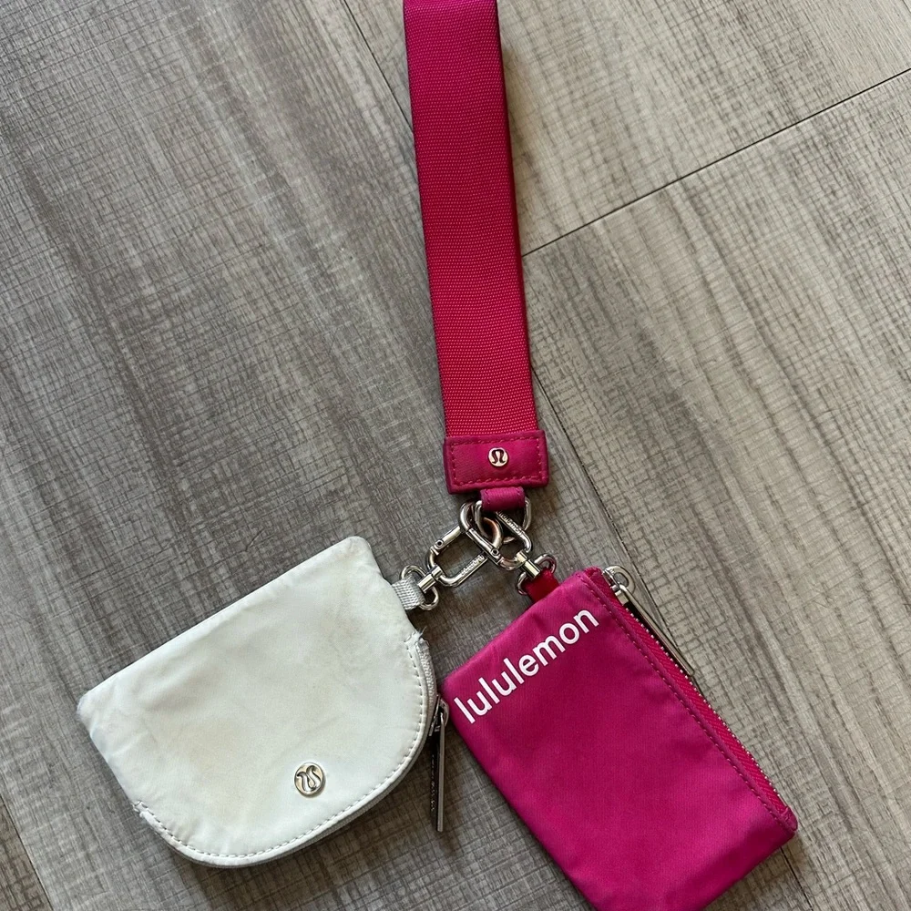 lululemon Pink and White Wristlet - Picture 1 of 8